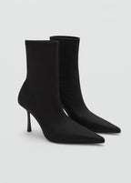 Bottines À Tige Ajustée À Talon