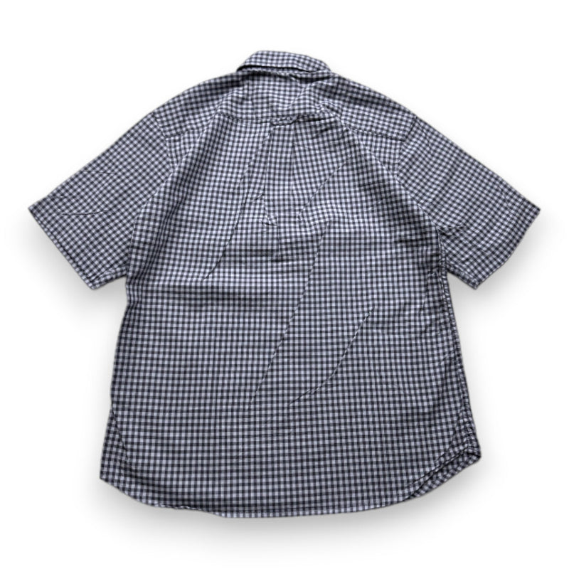 Bonpoint - Chemise À Manches Courtes Bleue À Carreaux - 10 Ans