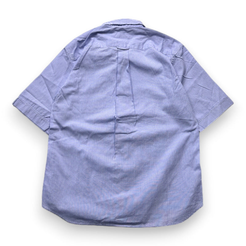 Bonpoint - Chemise À Manches Courtes Bleue À Carreaux - 10 Ans