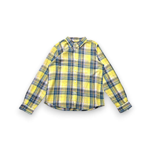 Bonpoint - Chemise À Manches Longues Jaune À Carreaux - 12 Ans