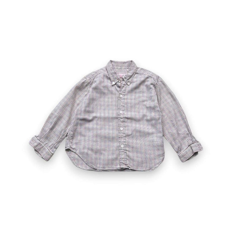 Bonpoint - Chemise À Manches Longues Beige À Carreaux - 3 Ans