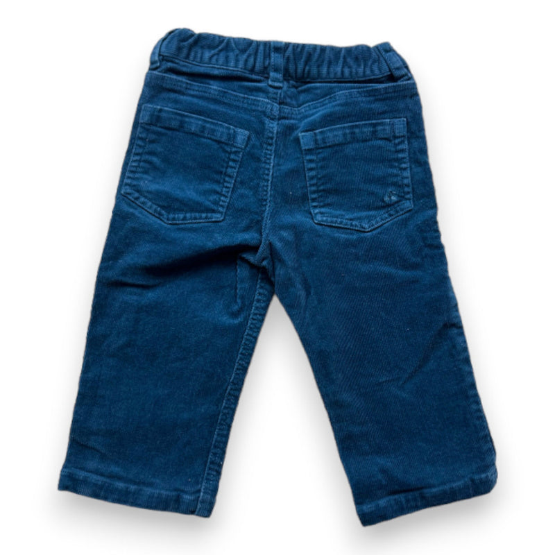 Bonpoint - Pantalon Bleu Effet Velours - 6 Mois