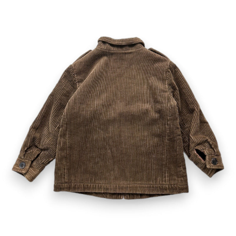 Bonpoint - Manteau Marron Effet Velours - 3 Ans