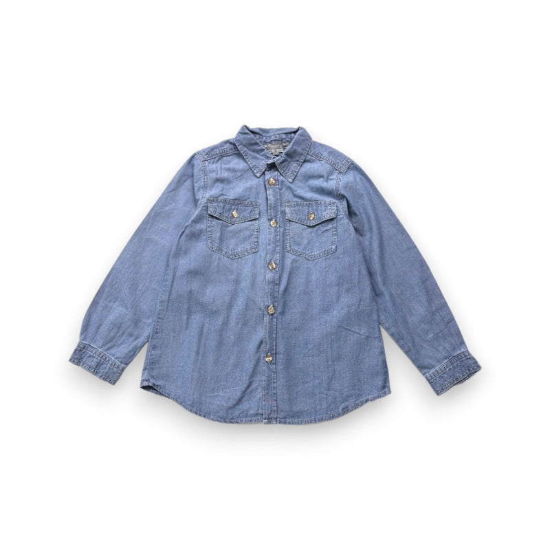 Bonpoint - Chemise En Jean Bleue À Manches Longues - 6 Ans