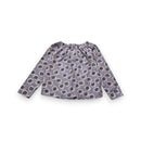 Bonpoint - Blouse Grise À Motifs - 12 Ans