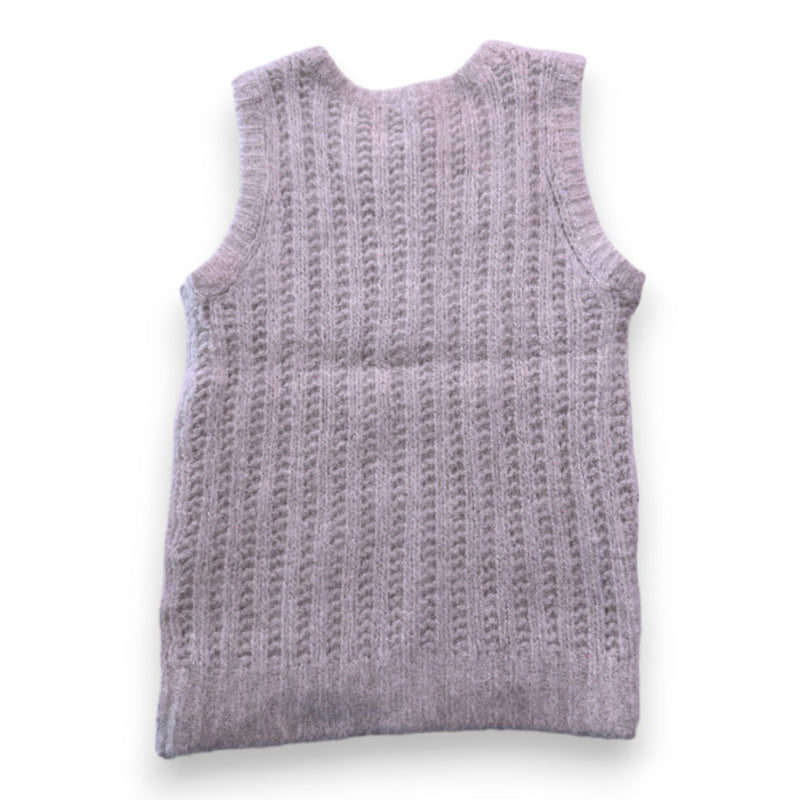 Bonpoint - Pull Gris En Laine Sans Manches - 10 Ans