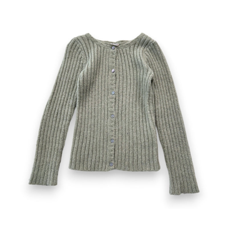 Bonton - Cardigan Vert En Laine - 6 Ans