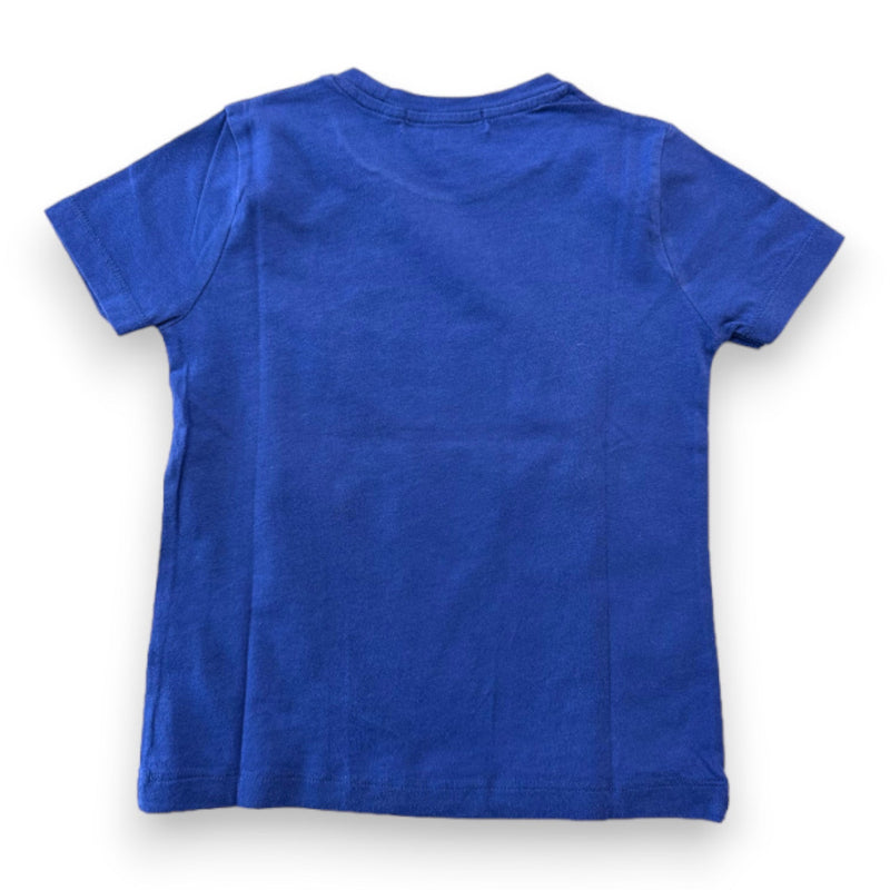 Bonpoint - T-Shirt À Manches Courtes Bleu Avec Imprimé - 3 Ans