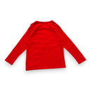 Bonpoint - T-Shirt Rouge À Manches Longues Avec Imprimé - 3 Ans