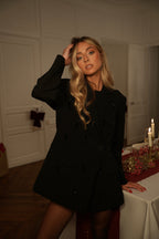 Loana Black - Premium Beaded Blazer