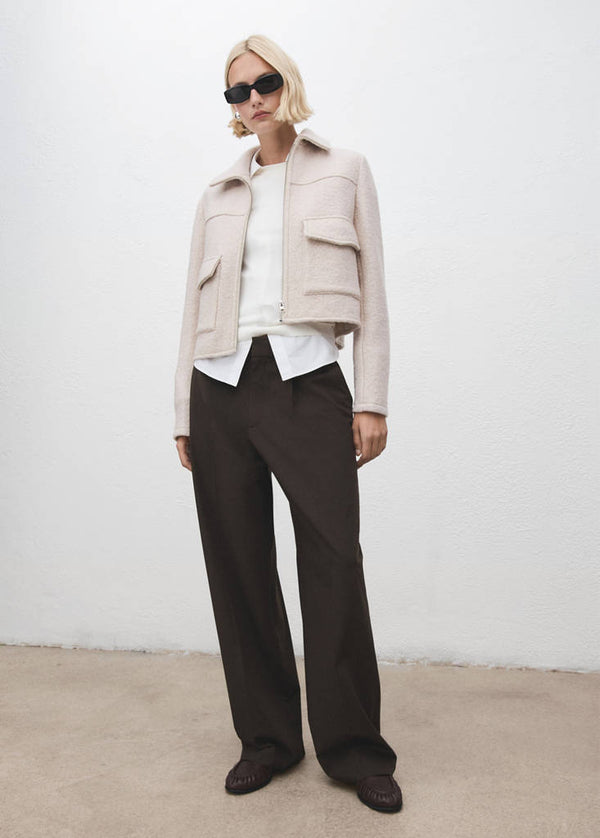 Veste Laine À Poches