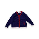 Bonpoint - Cardigan En Laine Bleu Marine - 18 Mois