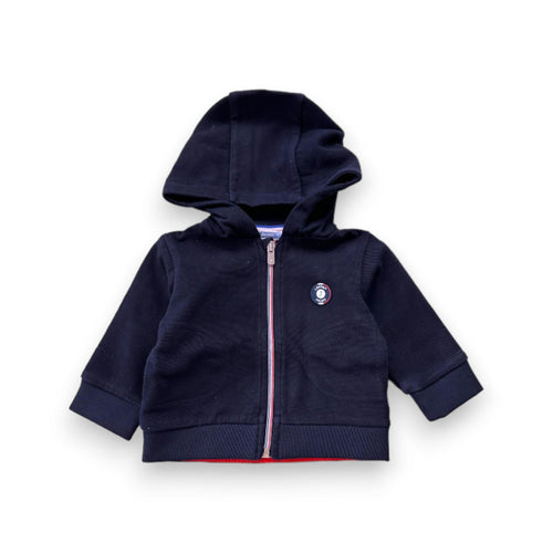 Jacadi - Sweat Bleu Marine Zippé - 12 Mois