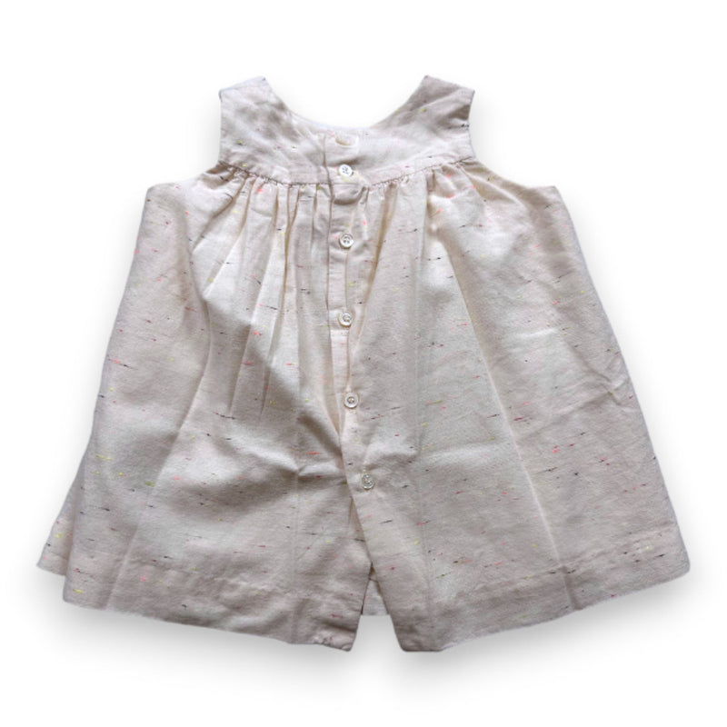 Bonpoint - Robe Beige Avec Broderies - 6 Mois