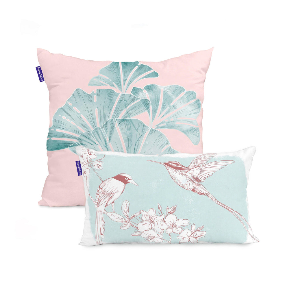 Fodera Per Cuscino Chinoiserie Rosa - Multicolore