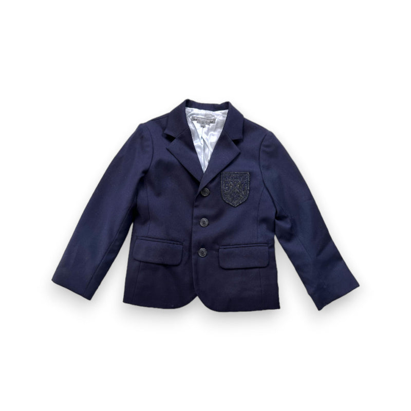 Bonpoint - Veste De Blazer Bleu Marine En Laine - 4 Ans