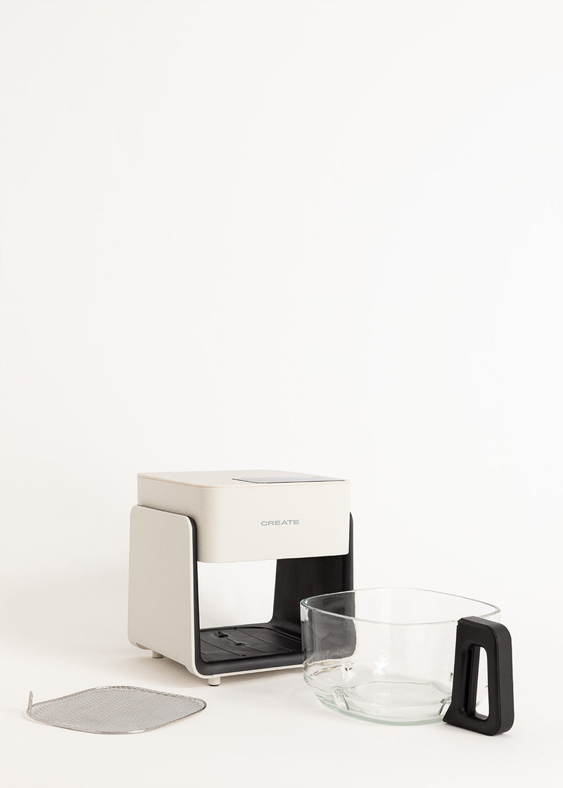 Air Fryer Studio Crystal - Freidora sin aceite de 4,2 L - Blanco roto