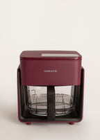 Air Fryer Studio Crystal - Friteuse Sans Huile En Verre Sans Vaporisateur - 4,2L - Bordeaux