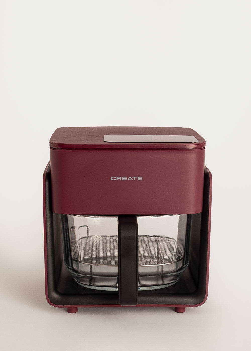 Air Fryer Studio Crystal - Friteuse Sans Huile En Verre Sans Vaporisateur - 4,2L - Bordeaux