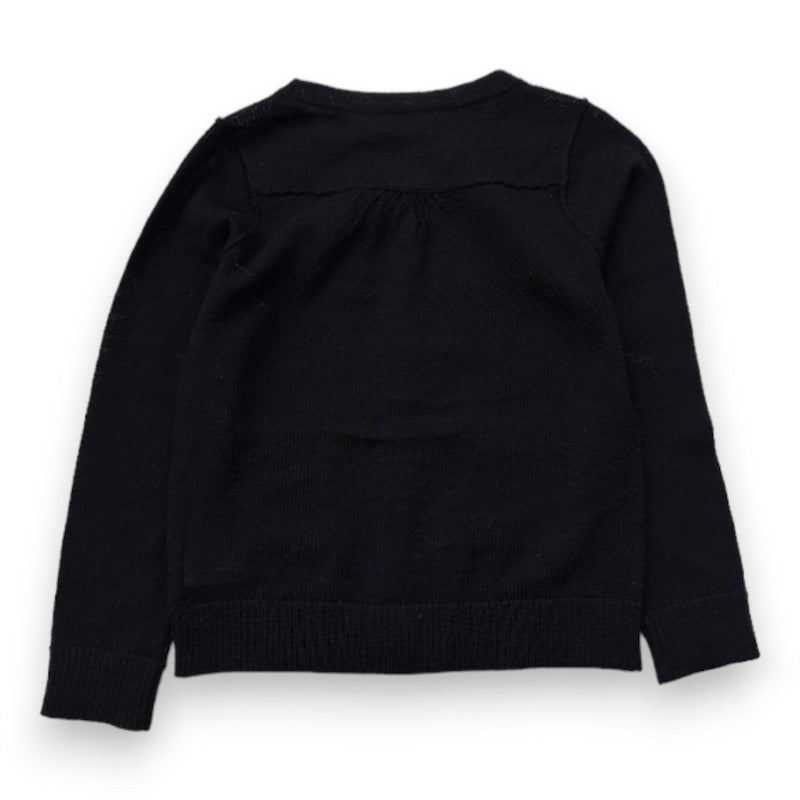 Bonpoint - Cardigan Noir En Laine Neuf - 4 Ans