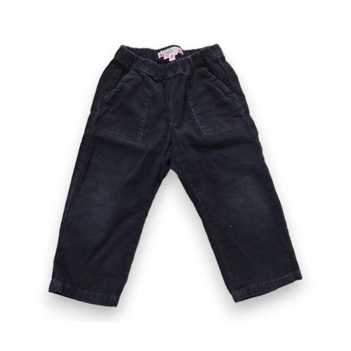 Bonpoint - Pantalon Noir En Velours - 2 Ans