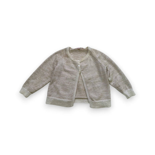 Bonpoint - Cardigan En Laine Doré - 2 Ans