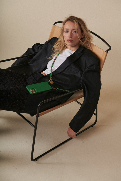 Chaine Longue Lou Vert 120 Cm