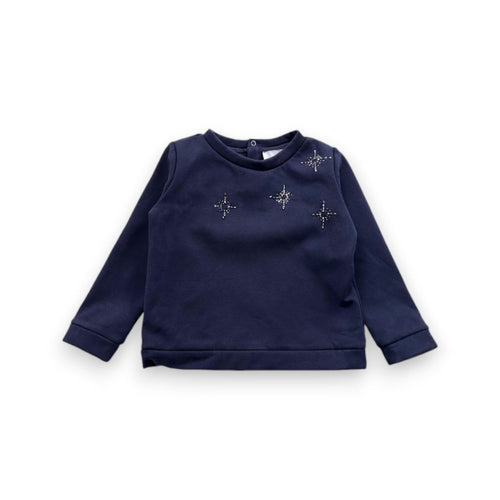 Jacadi - Sweat Bleu Marine Avec Perles Brodées - 6 Ans