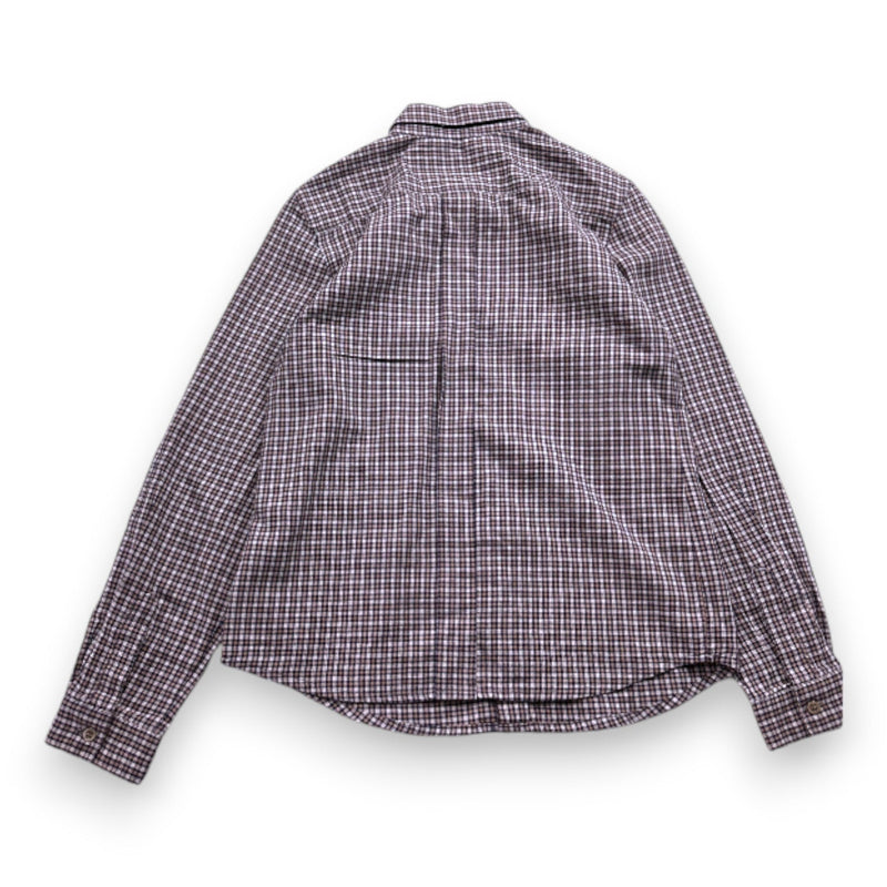 Bonpoint - Chemise À Carreaux Marron Et Bleue - 10 Ans