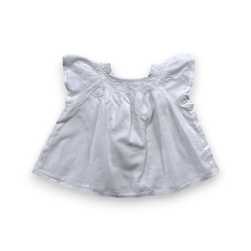 Bonton - Blouse Blanche À Manches Courtes - 2 Ans