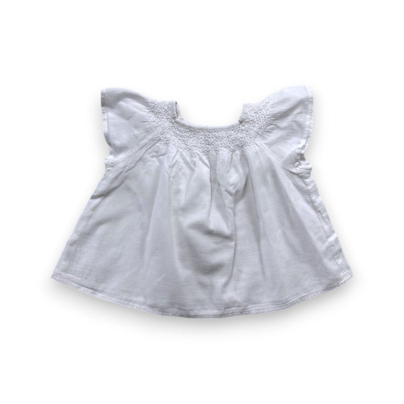 Bonton - Blouse Blanche À Manches Courtes - 2 Ans