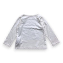 Bonpoint - T-Shirt Blanc À Manches Longues Avec Imprimé - 4 Ans