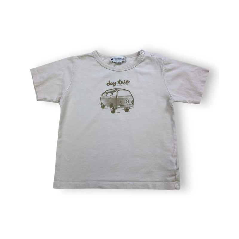 Bonpoint - T-Shirt À Manches Courtes Beige "Day Trip" - 3 Ans