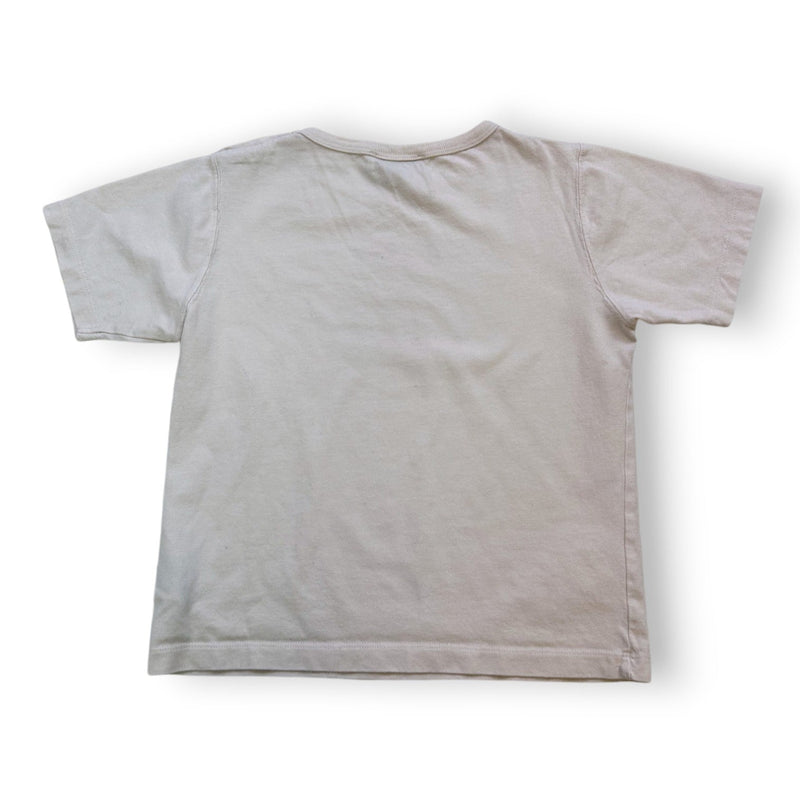 Bonpoint - T-Shirt À Manches Courtes Beige "Day Trip" - 3 Ans