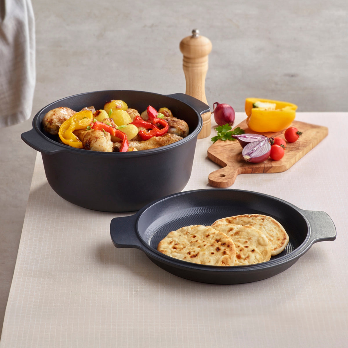 Casserole Avec Couvercle Multifonction - Noir