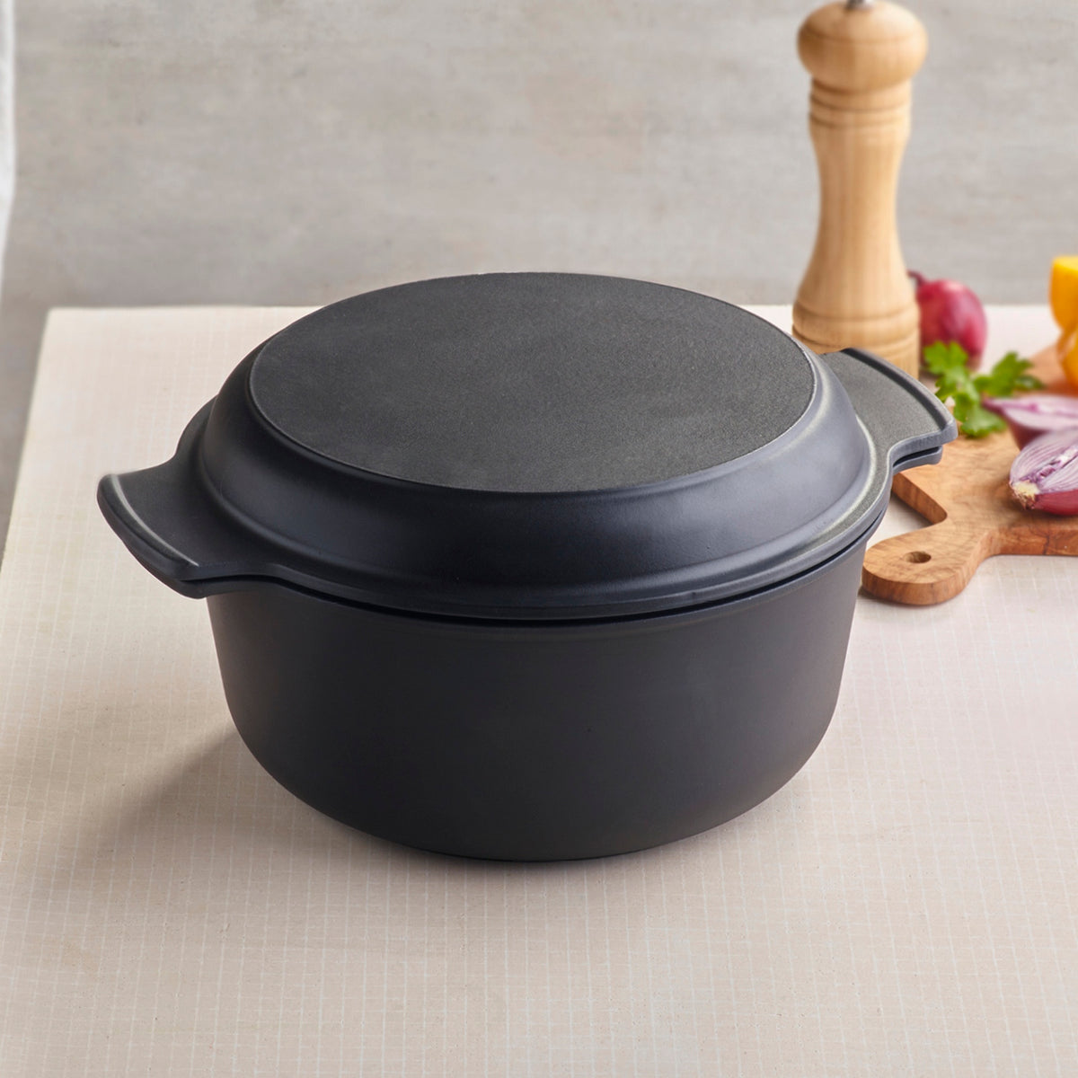 Casserole Avec Couvercle Multifonction - Noir