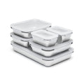 Set De 6 Boîtes De Conservation Avec Couvercle - Argenté