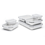 Set De 6 Boîtes De Conservation Avec Couvercle - Argenté