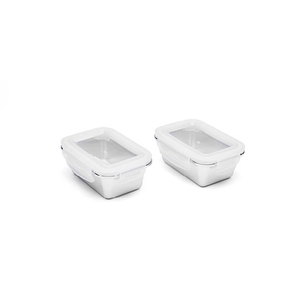 Set De 6 Boîtes De Conservation Avec Couvercle - Argenté