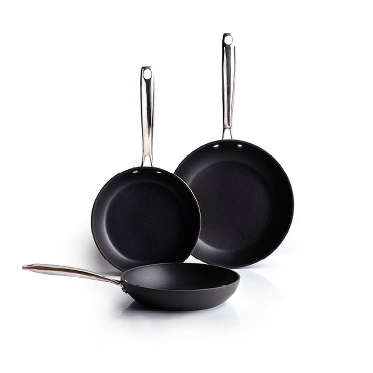Set of 3 Frying Pans - Black