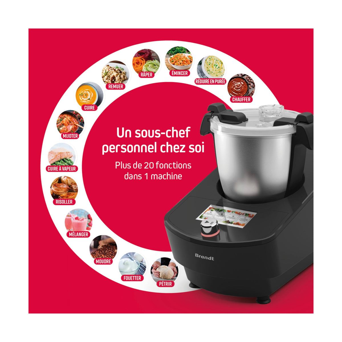 Robot Cuiseur Multifonction Qulinart Connect - Noir