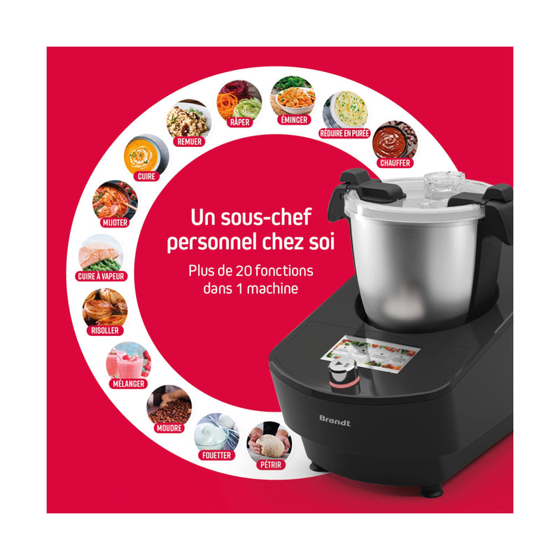 Robot Cuiseur Multifonction Qulinart Connect - Noir
