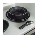 Batterie De Cuisine 4 Pièces - Aluminium Gris Marbre