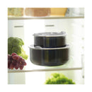 Batterie De Cuisine 4 Pièces - Aluminium Noir Avec Revêtement Diamant Perlé