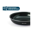 Batterie De Cuisine 4 Pièces - Aluminium Noir Avec Revêtement Diamant Perlé