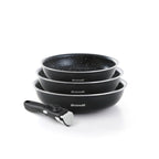 Batería De Cocina 4 Piezas - Aluminio Negro