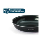 4-Piece Cookware Set - Black Aluminium with Pearl Diamond Coating