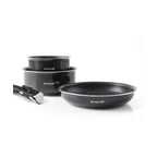 Batterie De Cuisine 4 Pièces - Aluminium Noir