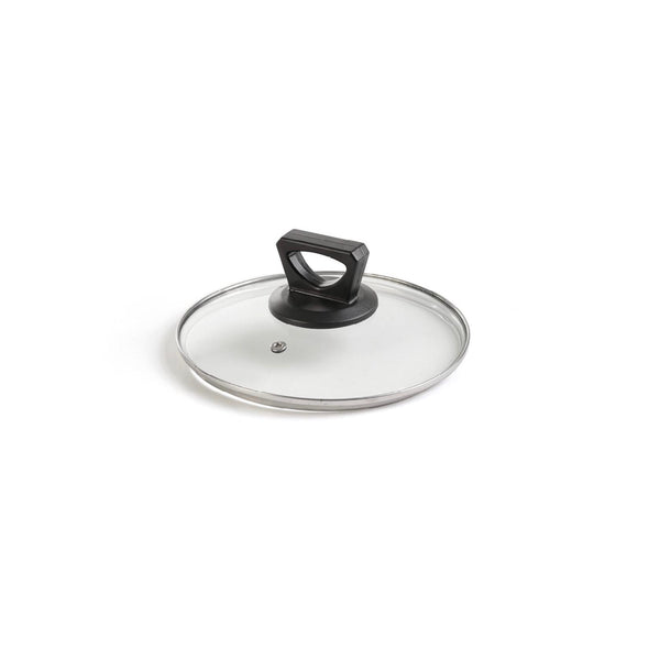 Tapa de vidrio con pomo de baquelita - Negro