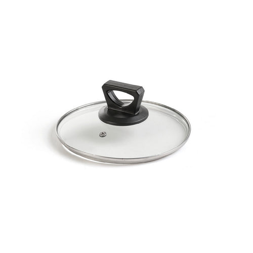 Couvercle En Verre Avec Bouton En Bakélite 18 Cm - Noir
